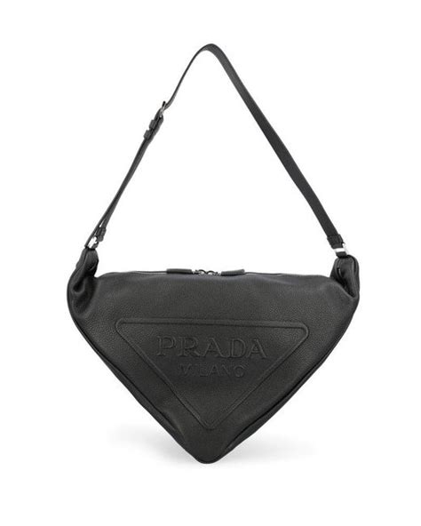 prada triangle logo shoulder bag|Prada triangle bag for sale.